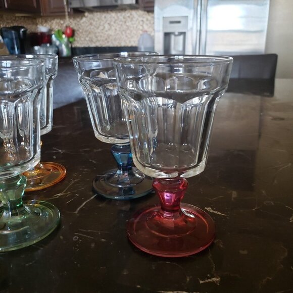 Glassware dessert ice cream set of 4 colorful base mug - Picture 7 of 16